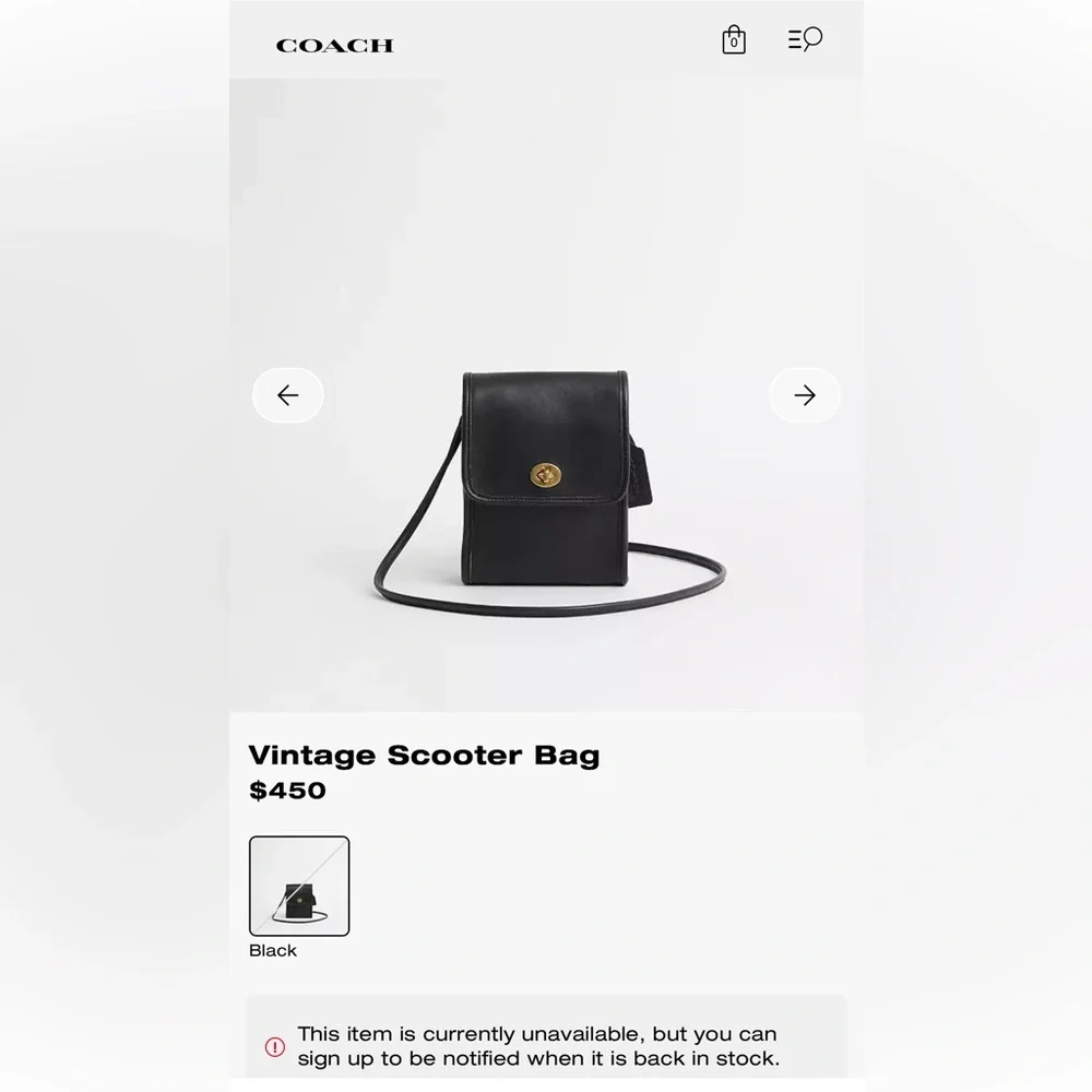 Vintage Coach Scooter Bag - Picture 11 of 11